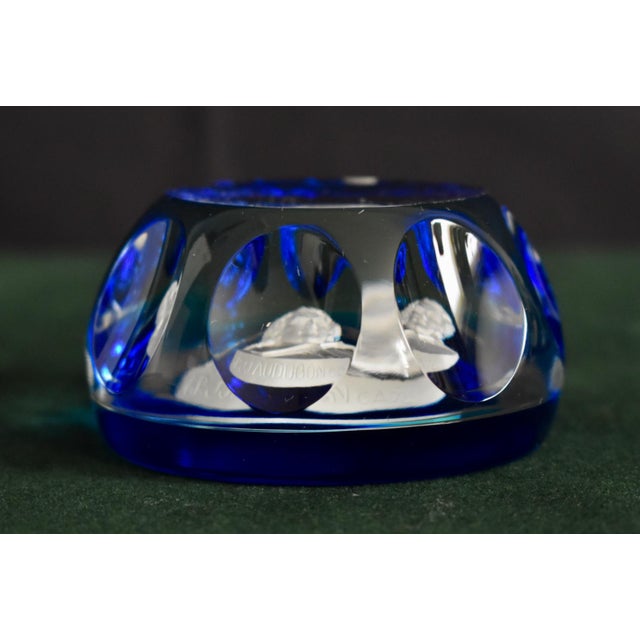 Traditional Cristal D’Albret Crystal Paper Weight Vintage France John James Audubon Glass For Sale - Image 3 of 18