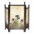 Vintage 3 Panel Divider Fireplace Screen Handpainted Irises For Sale