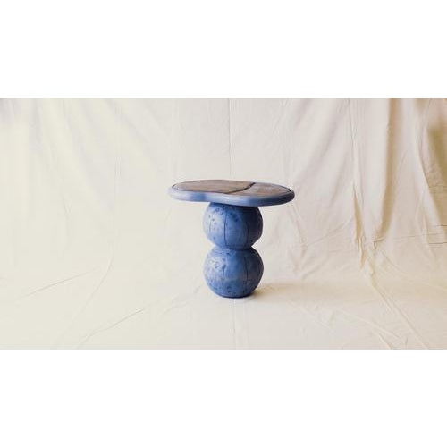 Blue Cell European Cherry Toulouse Cyan Bedside Table by Marco Calhau For Sale - Image 8 of 12