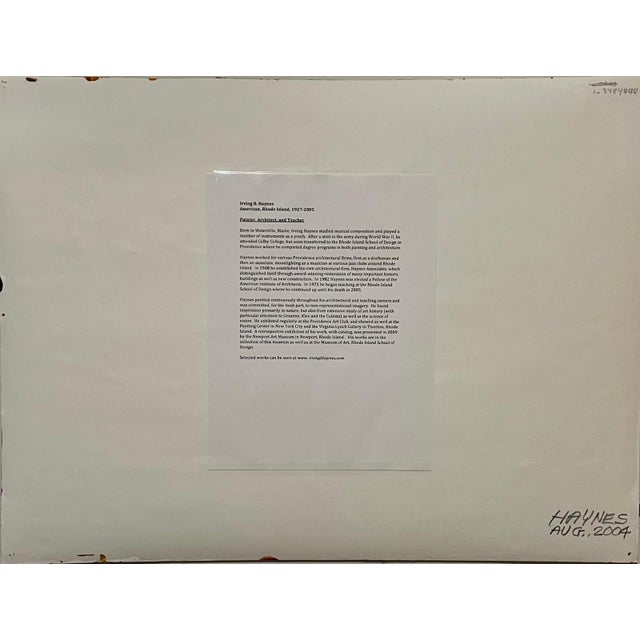 Paper Irving B Haynes, Abstract Expressionist Color Block Painting Mod Architect Irving Haynes Risd For Sale - Image 7 of 8