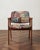 Vintage Hungarian Lounge Chair in Pattern Fabric with Wooden Frame For Sale - Image 4 of 4