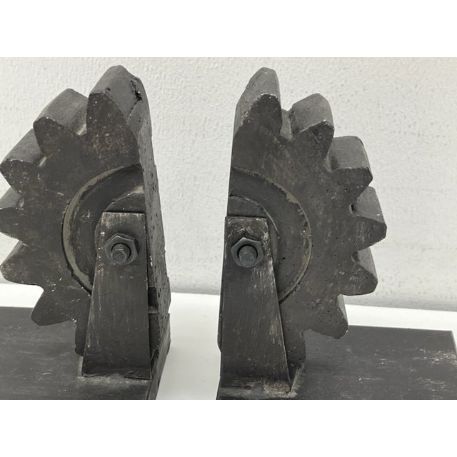 Industrial Modern Iron Bookends - Set of 2 For Sale - Image 11 of 13