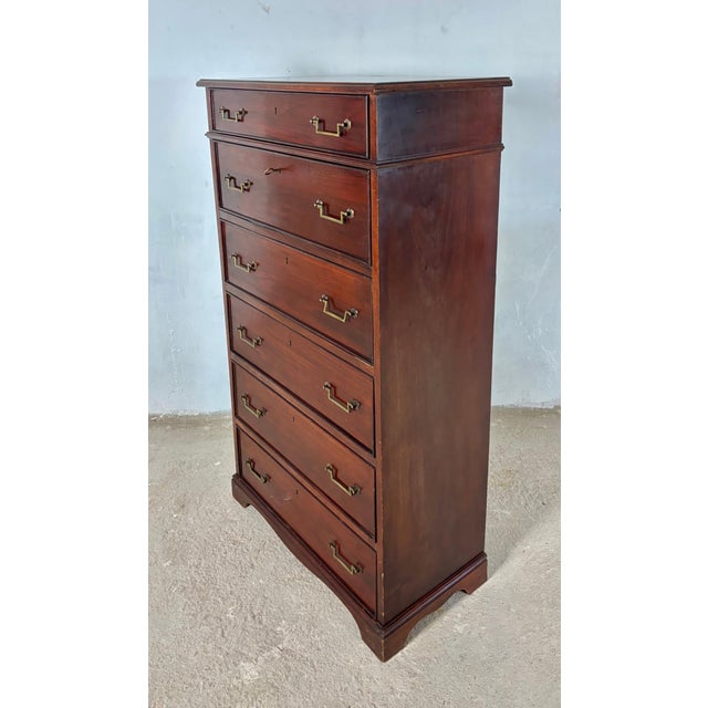 1970s Mahogany Secretaire Chest of Drawers, Mid 20th Century For Sale - Image 5 of 16