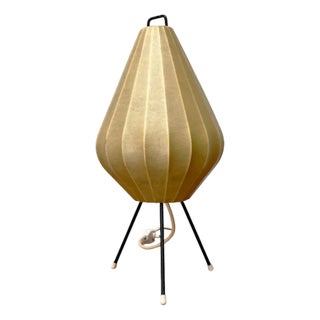 Mid-Century Modern German Minimalist Cocoon Tripod Table Lamp by Friedel Wauer for Goldkant Leuchten, 1960s For Sale