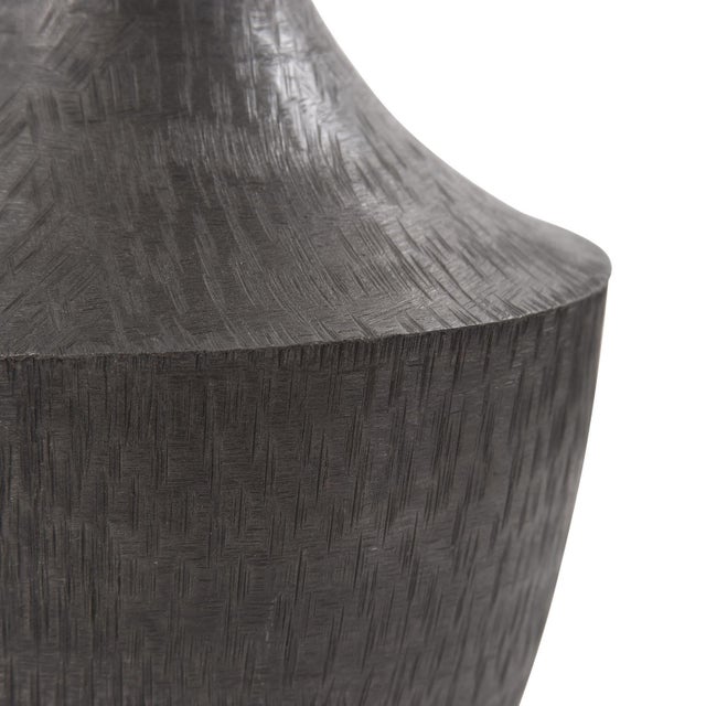 Etched Crossways Curved Neck Vase- Small For Sale - Image 10 of 11