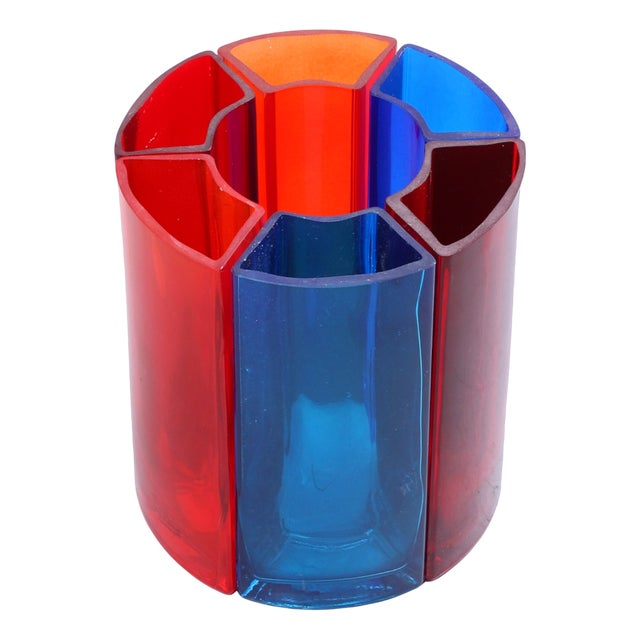 Sectional Colored Glass Vases by Per Ivar Ledang for Ikea, 1990s, Set of 6 For Sale