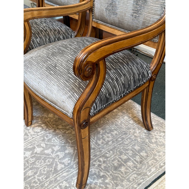 Kreiss Kreiss Fleur Di Lis Dininig Room Chairs, Set of Eight For Sale - Image 4 of 12