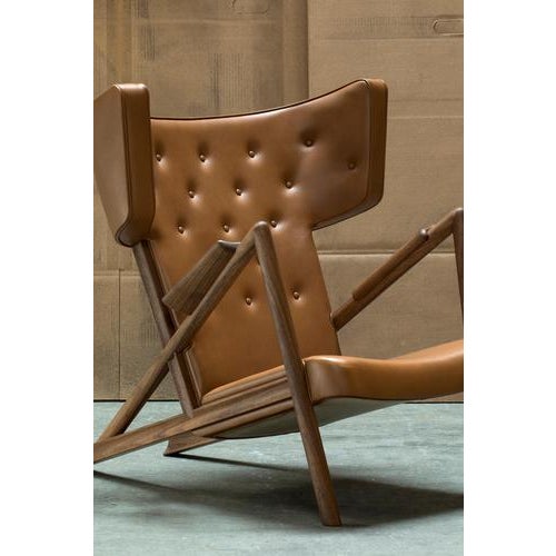 Not Yet Made - Made To Order Wood and Leather Grasshopper Armchair by Finn Juhl For Sale - Image 5 of 18