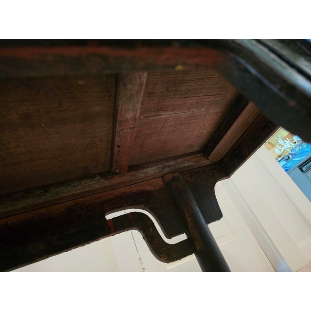 Black Antique Chinese Furniture Classic Coffee Cocktail Table For Sale - Image 8 of 14