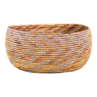 Late 19th Century California Mission Basket With Collectors Museum Number For Sale