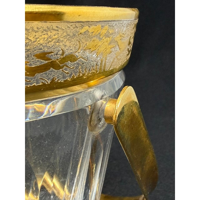 Mid 20th Century Mid 20th Century Josair Crystal Ice Bucket For Sale - Image 5 of 10