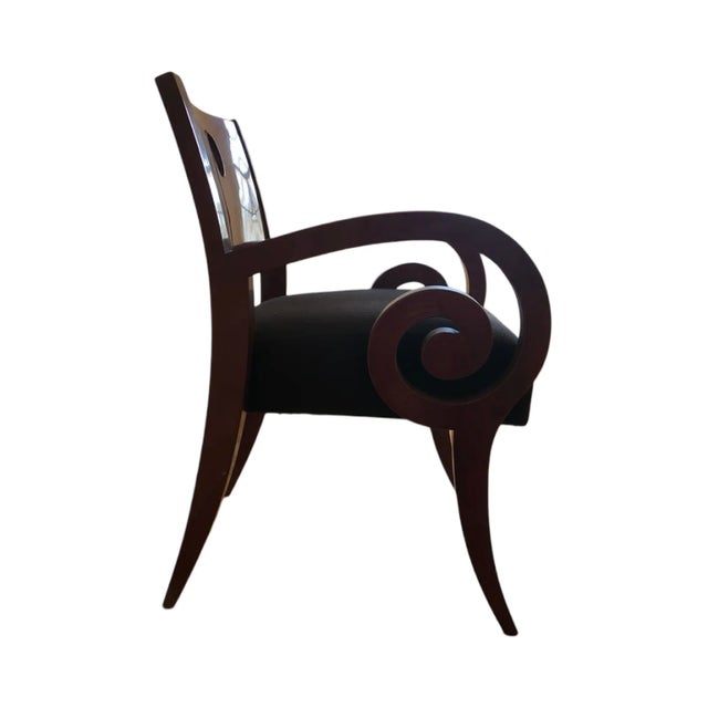 The Kensington’s curled arm and flared leg provide its distinct design that makes this chair elegant in any setting. Shown...