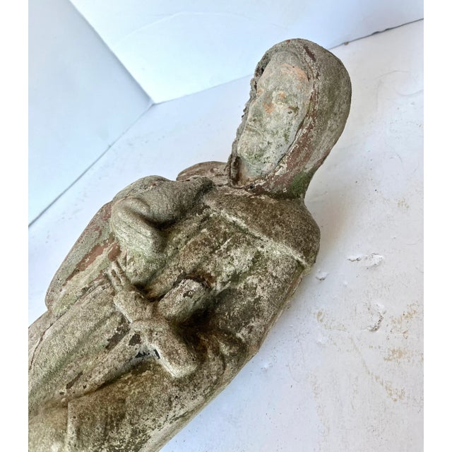 Vintage Saint Francis of Assisi Concrete Garden Statue For Sale - Image 10 of 18