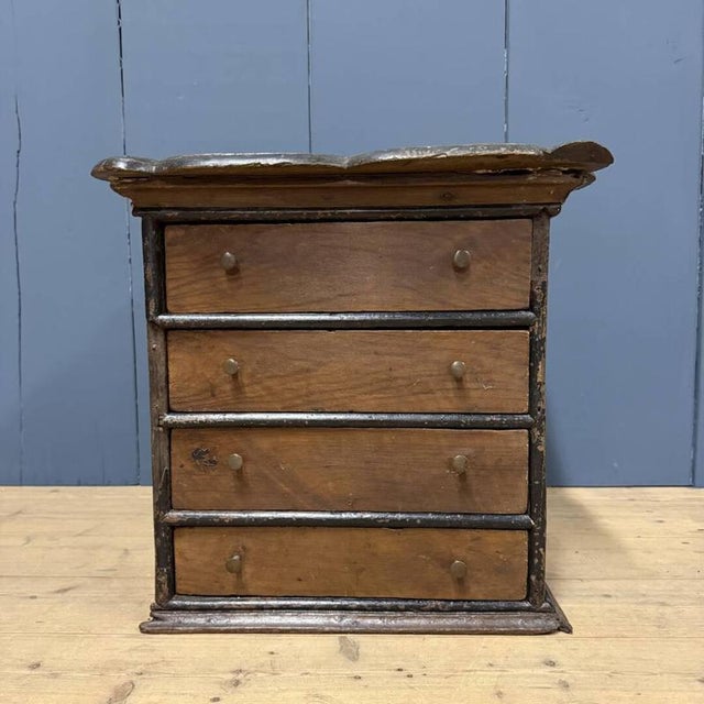 Antique Painted Wooden Chest of Drawers For Sale - Image 3 of 14