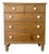 19th Century English Pine Chest of Drawers | Dresser With Porcelain Knobs For Sale