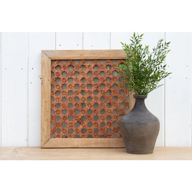 Asian Vintage Bleached Wood Star Panel For Sale - Image 3 of 10