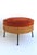 Burnt Orange Wicker Ottoman Upholstered Seat For Sale - Image 8 of 12