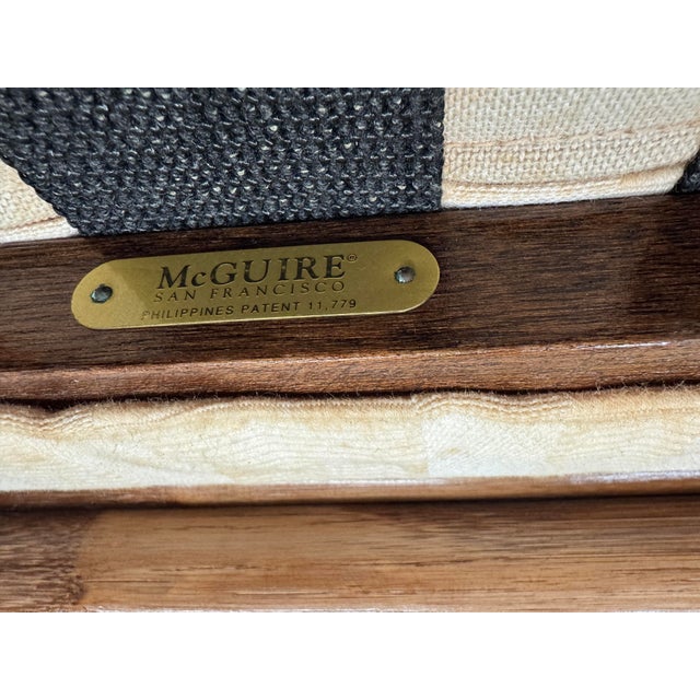 McGuire Furniture Modern Organic Rattan Lounge Chair For Sale - Image 11 of 12