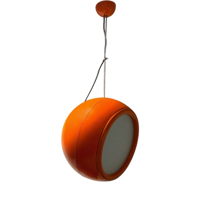 Orange Pallade Pendant by Studio Tetrarch for Artemide, 1960s For Sale