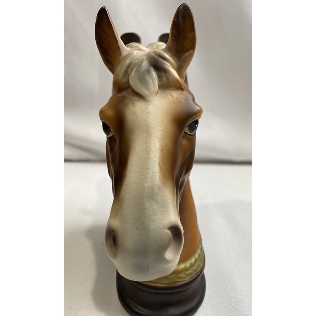 Mid-Century Modern Vintage MCM Horse Ceramic Horse HeadBookends-pair For Sale - Image 3 of 9