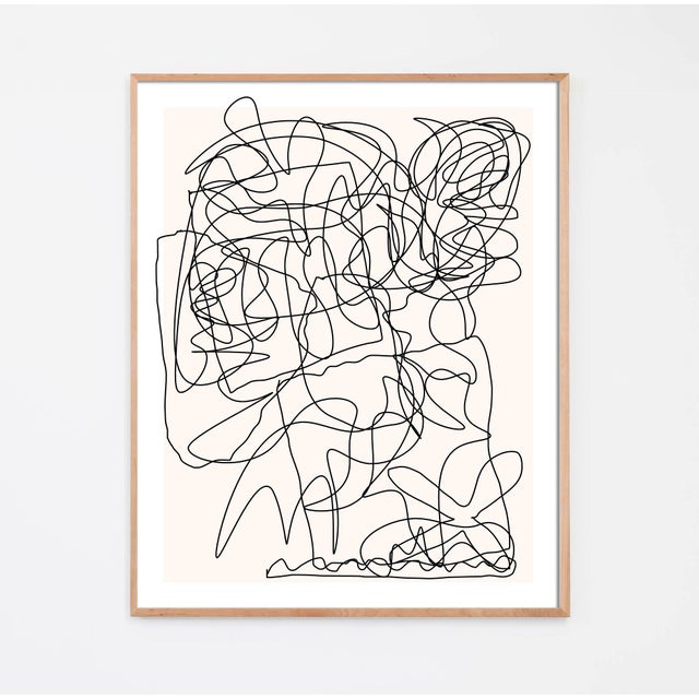 Not Yet Made - Made To Order "Dream Sequence No. 12" Black and White Line Drawing | 24" X 30" For Sale - Image 5 of 8