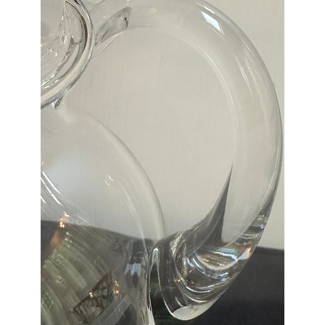 Glass 1980s Tiffany & Co. Crystal 7" Tall Pitcher Barware For Sale - Image 7 of 17