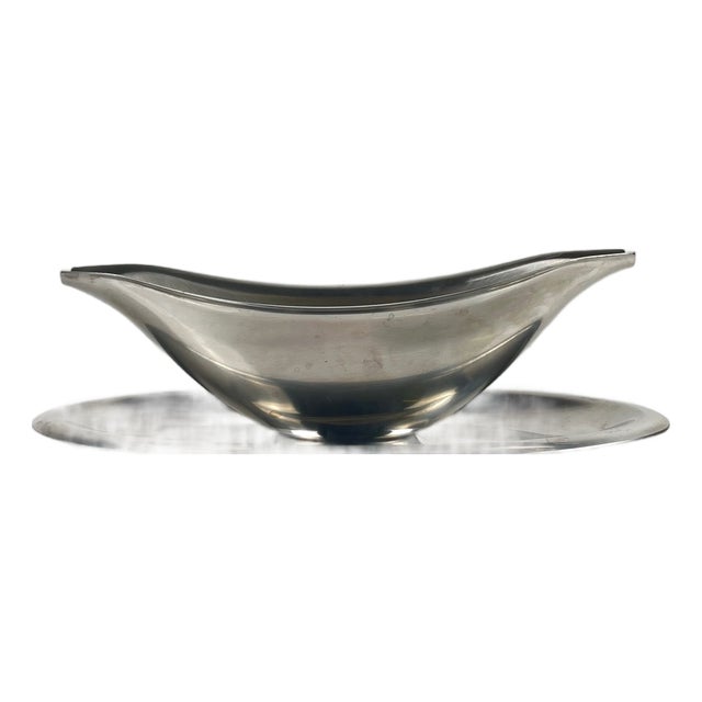 Stainless Steel Saucer by Letang Remy, 1960s For Sale