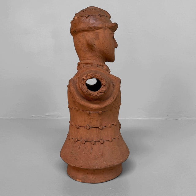 Japanese Terracotta Haniwa Warrior in Tankō Armour, 1950 For Sale - Image 10 of 13