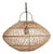 Coastal Modern Rattan Orb Pendant Light For Sale