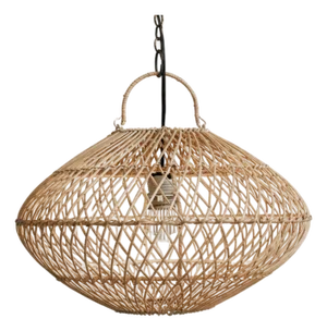 Coastal Modern Rattan Orb Pendant Light