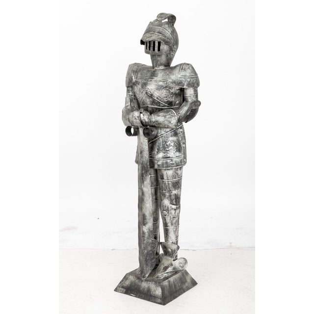 Painted Tin Knight in Armor Sculpture For Sale In New York - Image 6 of 11