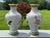An elegant pair - two Early 20th Century Cloisonné vases. Exceptionally clean, with an unusual white ground. 6" tall, 3.5"...