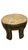 Handcrafted rustic stool carved from a single solid wood trunk, featuring beautiful natural grain, age cracks, and hand-...