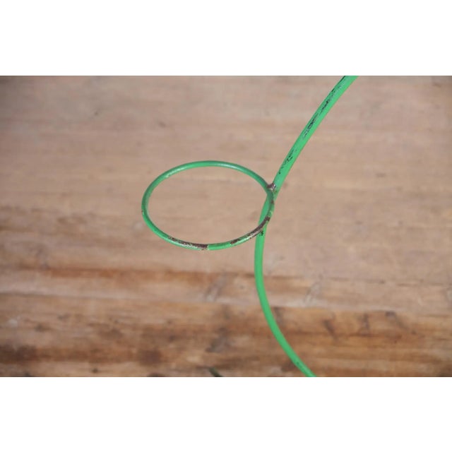 Forest Green Mid-Century Green Steel Bar Flower Stand, 1960s For Sale - Image 8 of 11