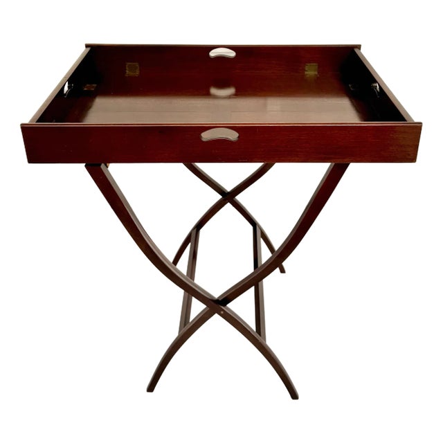 British Colonial Campaign Folding Butler's Tray Table For Sale