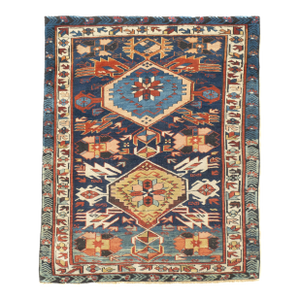 Antique Caucasian Kuba Rug 3'0" X 3'5''