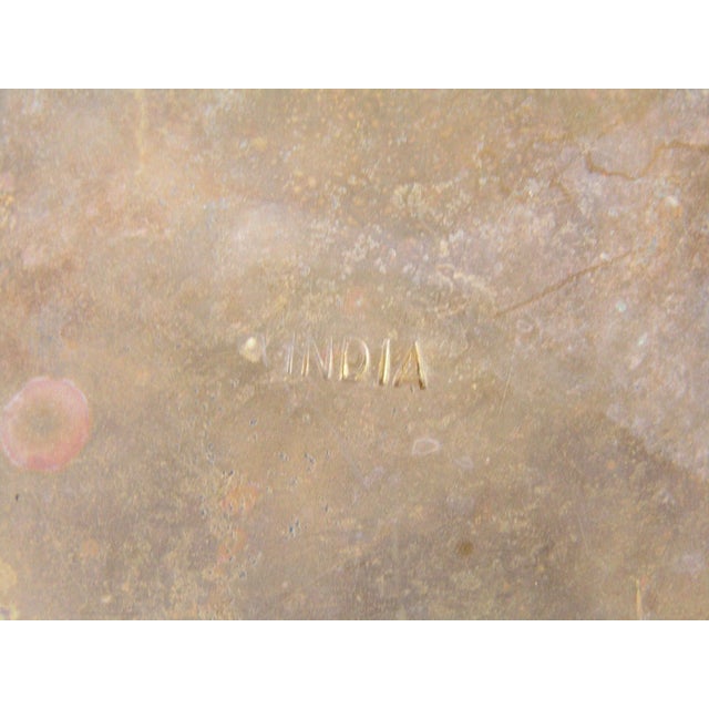 Vintage Large Brass Cricket Box Made in India For Sale - Image 9 of 9