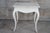 Mid 20th Century French Victorian Revival White Scalloped Serpentine Side Accent Table For Sale - Image 10 of 11