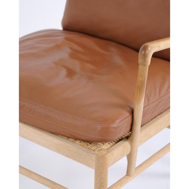 Colonial Armchair Model PJ149 in Oak with Cognac Leather by Ole Wanscher, 1949, Set of 2 For Sale - Image 6 of 13