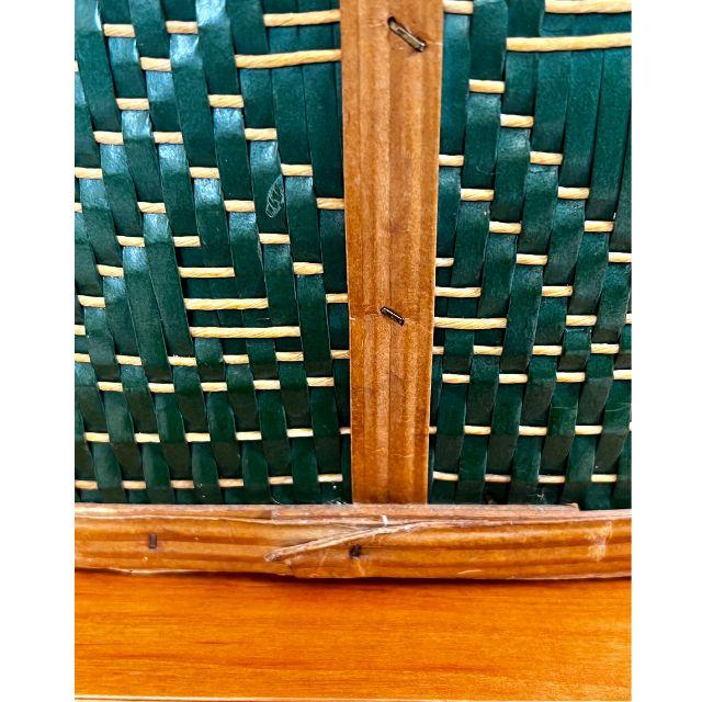 1970s Vintage Hawkeye Burlington Basket Company Picnic Basket Forest