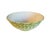 Pottery Barn Large Vintage Italian Green Spongeware Stoneware Bowl | 13.25” Classical Schizzato Spatterware Serving Bowl | Rustic Farmhouse Ceramic Décor For Sale - Image 4 of 8