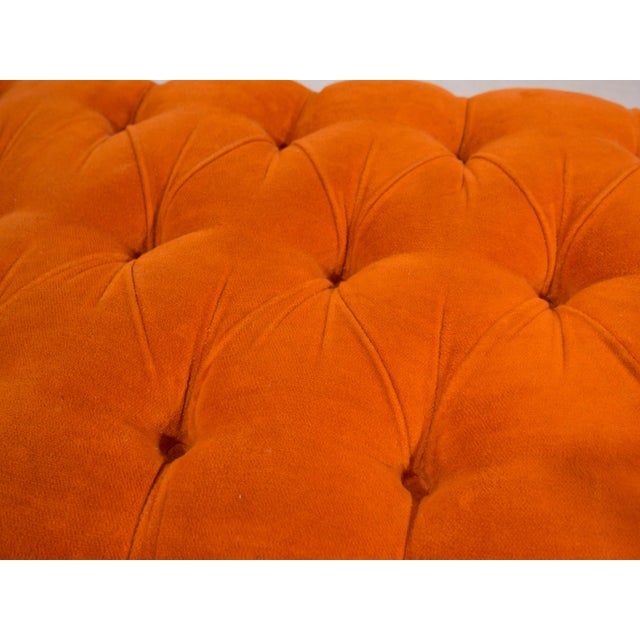 Italian Tufted Velvet Orange Bench Chairish
