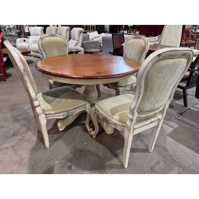 French Provincial Ethan Allen French Provincial Dining Set - Four Chairs For Sale - Image 3 of 10