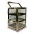 Modern Polished Nickel and Glass Lantern For Sale