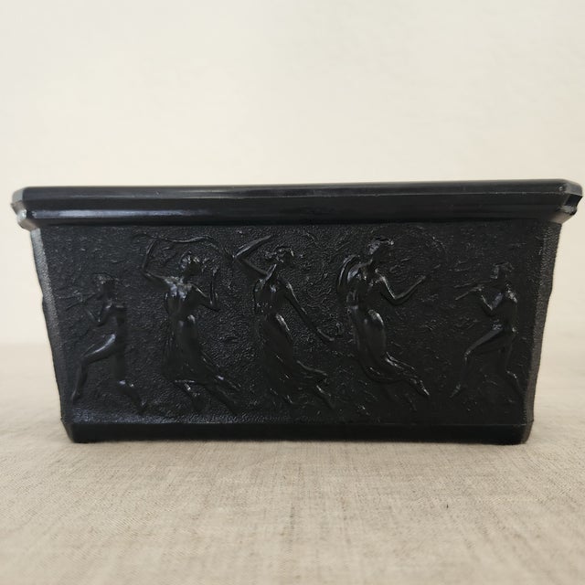 Vintage Black Amethyst Cachepot Jardinieres, a Pair For Sale - Image 4 of 12