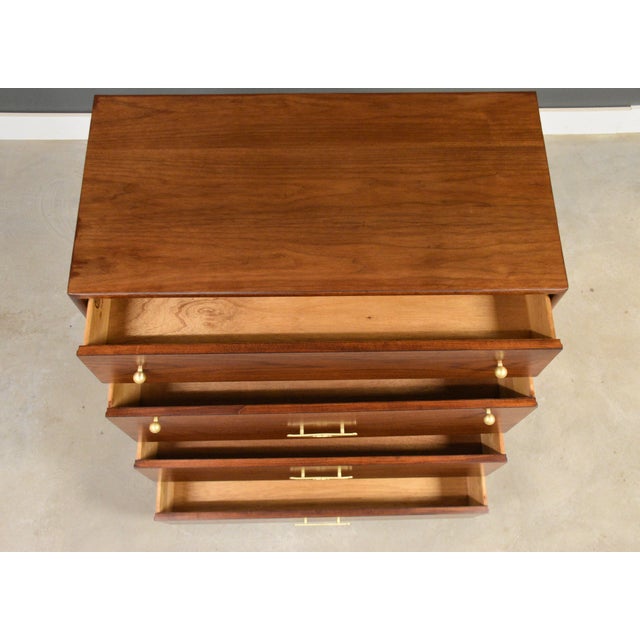 1960s 1960s Refinished Walnut Tall Dresser by Kent Coffey the Sceptre For Sale - Image 5 of 10