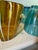 1970s Italian Venini for Disaronno Turquoise and Yellow Glass Ice Buckets -Set of 9 For Sale - Image 9 of 11