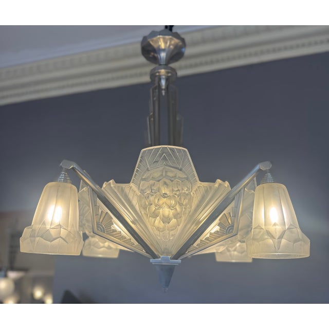 Art Deco Chandelier by Henri Petitot, 1930 For Sale - Image 17 of 18