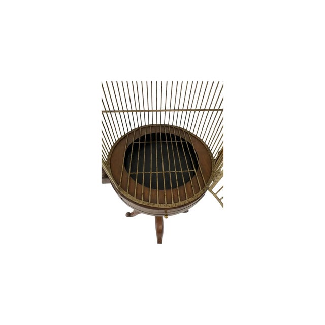 English Campaign Style Hanging Bird Cage H 70.75" For Sale - Image 10 of 11