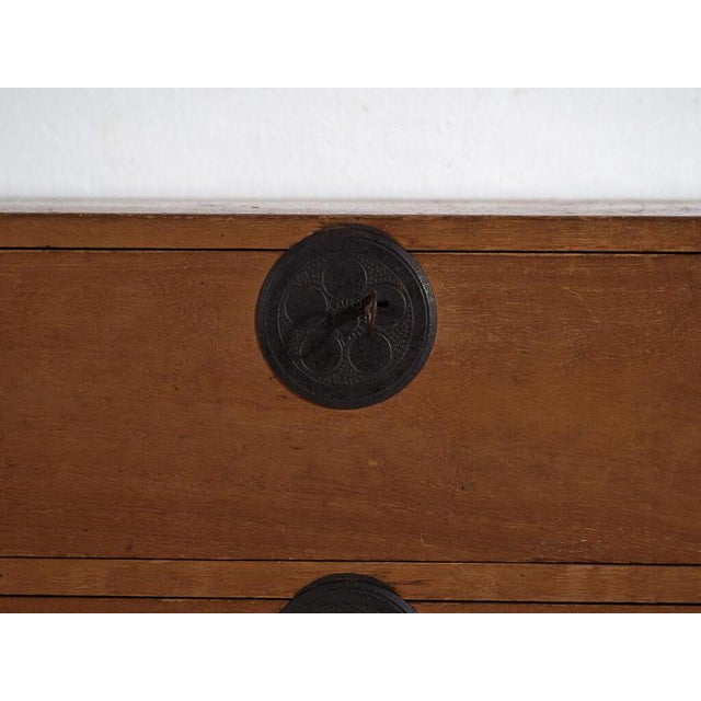 Antique Japanese Tansu in Wood For Sale - Image 10 of 16
